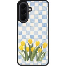 Samsung Galaxy A37 Case Hülle - Silikon schwarz Blue vichy tulips Spring 2026