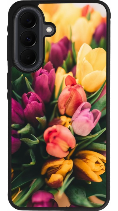 Coque Samsung Galaxy A37 - Silicone rigide noir Bouquet of tulips Spring 2026