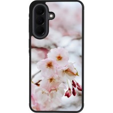 Coque Samsung Galaxy A37 - Silicone rigide noir Cherry tree Spring 2026