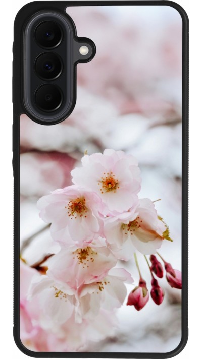 Coque Samsung Galaxy A37 - Silicone rigide noir Cherry tree Spring 2026