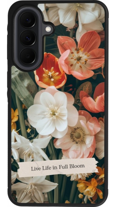 Coque Samsung Galaxy A37 - Silicone rigide noir Full Bloom Spring 2026