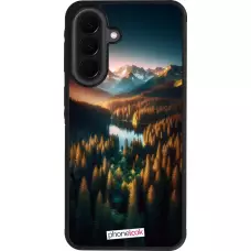 Coque Samsung Galaxy A37 - Silicone rigide noir Sunset Forest Lake