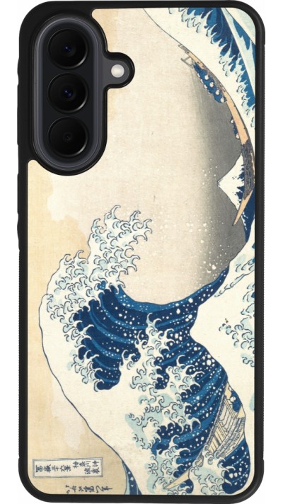 Samsung Galaxy A37 Case Hülle - Silikon schwarz Kunstbild - Die große Welle vor Kanagawa - Hokusai
