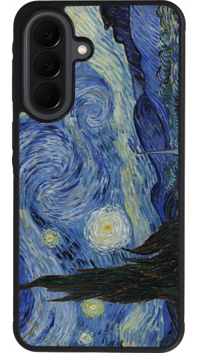 Samsung Galaxy A37 Case Hülle - Silikon schwarz Kunstbild - Sternennacht - Van Gogh