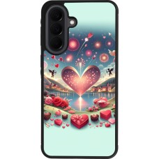 Coque Samsung Galaxy A37 - Silicone rigide noir Valentine 2025 Chic