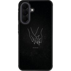 Samsung Galaxy A37 Case Hülle - Silikon schwarz Valentine 2023 hands forever