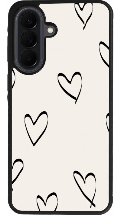 Coque Samsung Galaxy A37 - Silicone rigide noir Valentine 2023 minimalist hearts
