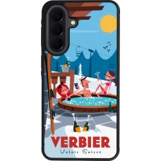 Coque Samsung Galaxy A37 - Silicone rigide noir Verbier Mountain Jacuzzi