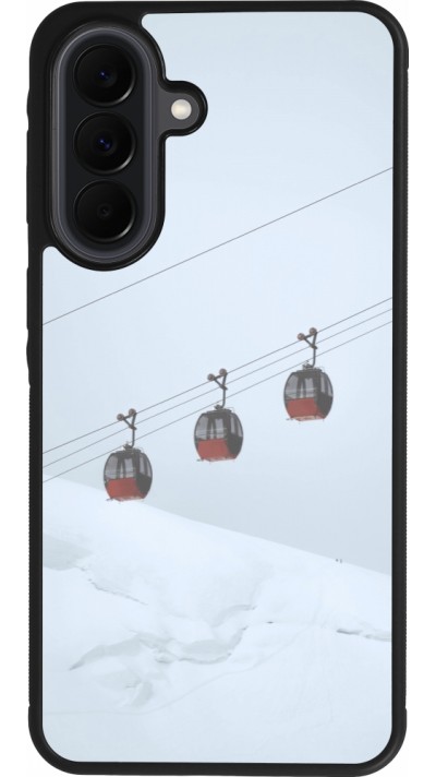 Coque Samsung Galaxy A37 - Silicone rigide noir Winter 22 ski lift
