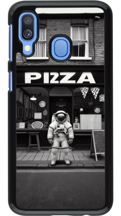 Samsung Galaxy A40 Case Hülle - Astronaut vor einer Pizzeria