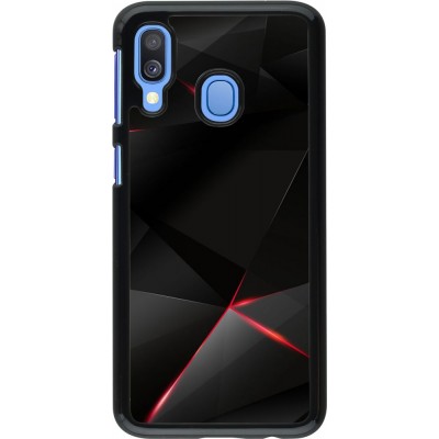 Hülle Samsung Galaxy A40 - Black Red Lines