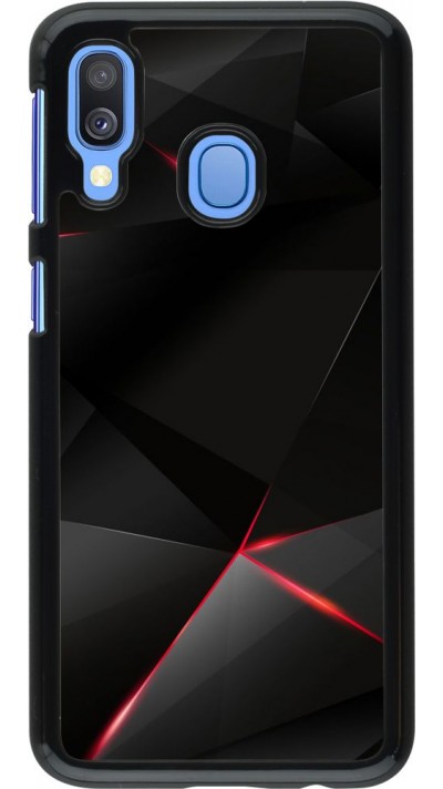 Coque Samsung Galaxy A40 - Black Red Lines