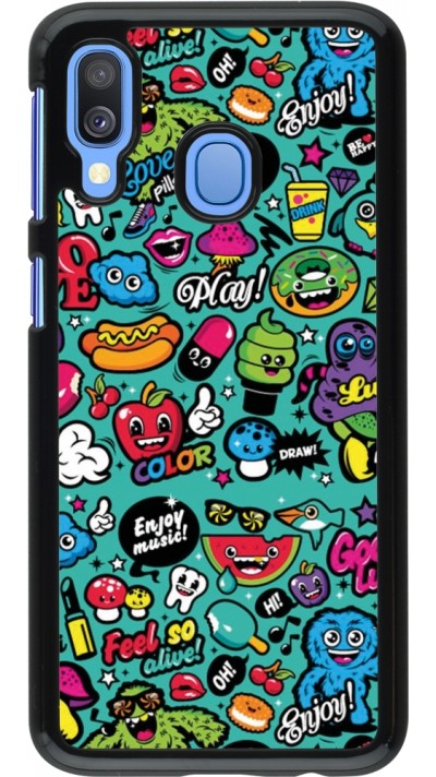 Samsung Galaxy A40 Case Hülle - Cartoons old school