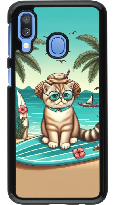Samsung Galaxy A40 Case Hülle - Chat Surf Stil