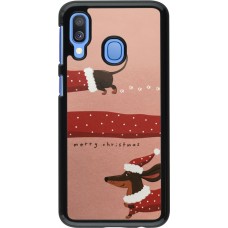 Coque Samsung Galaxy A40 - Christmas 25 Teckel Merry Xmas