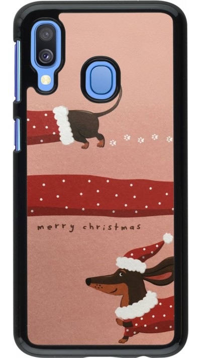 Coque Samsung Galaxy A40 - Christmas 25 Teckel Merry Xmas