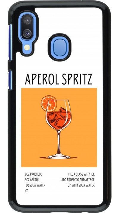 Samsung Galaxy A40 Case Hülle - Cocktail Rezept Aperol Spritz