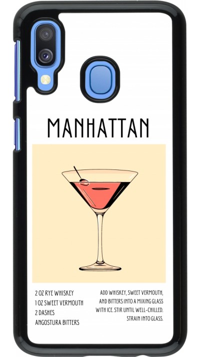 Samsung Galaxy A40 Case Hülle - Cocktail Rezept Manhattan