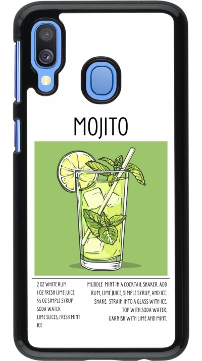 Samsung Galaxy A40 Case Hülle - Cocktail Rezept Mojito
