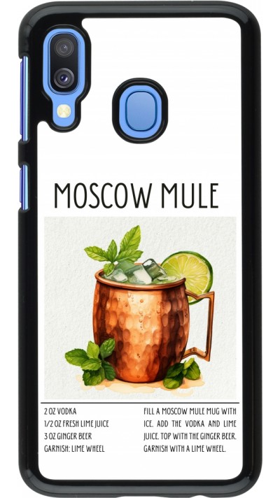 Samsung Galaxy A40 Case Hülle - Cocktail Rezept Moscow Mule