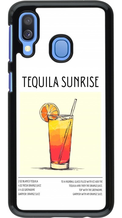 Samsung Galaxy A40 Case Hülle - Cocktail Rezept Tequila Sunrise