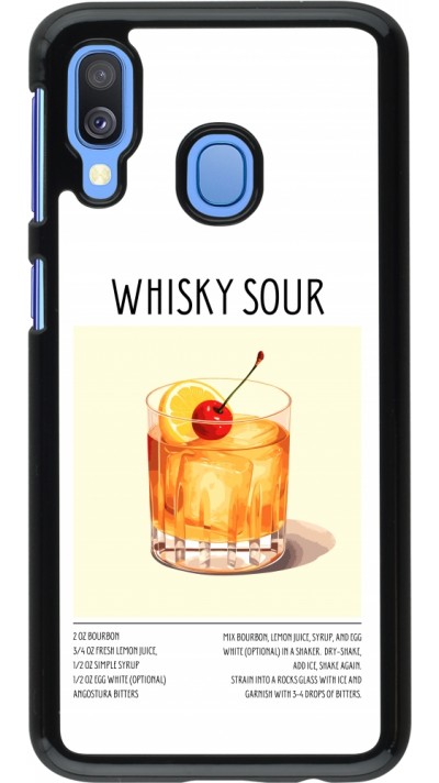Samsung Galaxy A40 Case Hülle - Cocktail Rezept Whisky Sour
