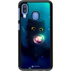 Coque Samsung Galaxy A40 - Cute Cat Bubble