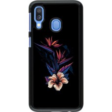 Hülle Samsung Galaxy A40 - Dark Flowers
