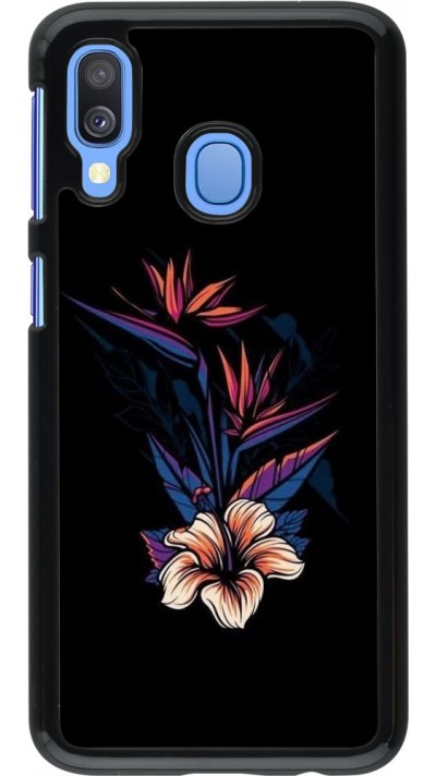 Hülle Samsung Galaxy A40 - Dark Flowers