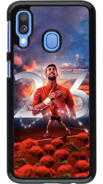 Samsung Galaxy A40 Case Hülle - Djokovic 23 Grand Slam
