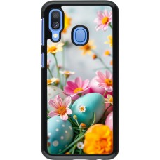 Coque Samsung Galaxy A40 - Easter 2026 Eggs with flowers