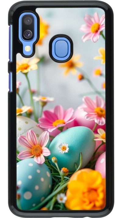 Coque Samsung Galaxy A40 - Easter 2026 Eggs with flowers