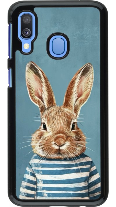 Coque Samsung Galaxy A40 - Easter 2026 Rabbit navy