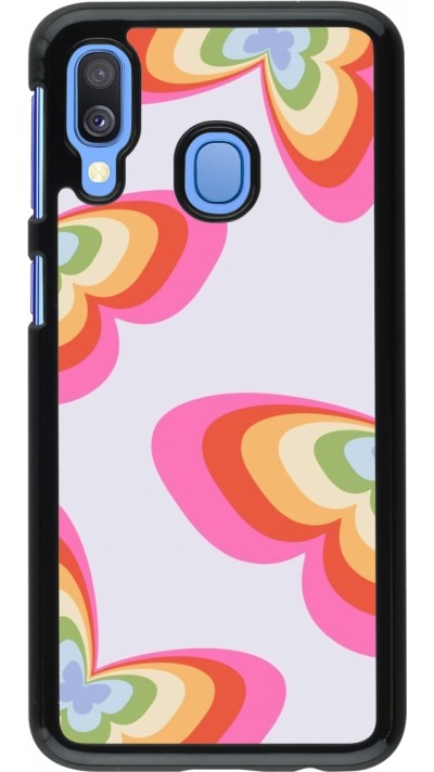 Samsung Galaxy A40 Case Hülle - Easter 2024 rainbow butterflies