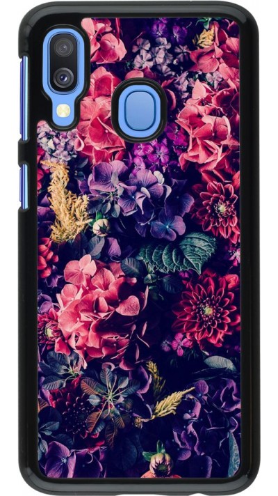 Hülle Samsung Galaxy A40 - Flowers Dark