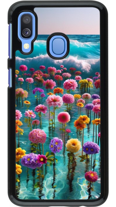 Coque Samsung Galaxy A40 - Flower sea waves