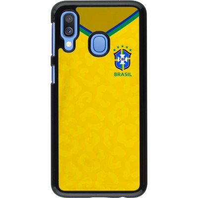 Coque Samsung Galaxy A40 - Maillot de football Brésil 2022 personnalisable