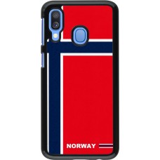 Samsung Galaxy A40 Case Hülle - Norwegen 2026 personalisierbares Fussballtrikot