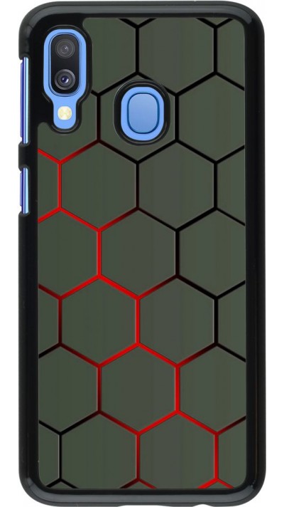 Coque Samsung Galaxy A40 - Geometric Line red