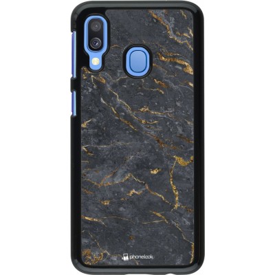 Coque Samsung Galaxy A40 - Grey Gold Marble
