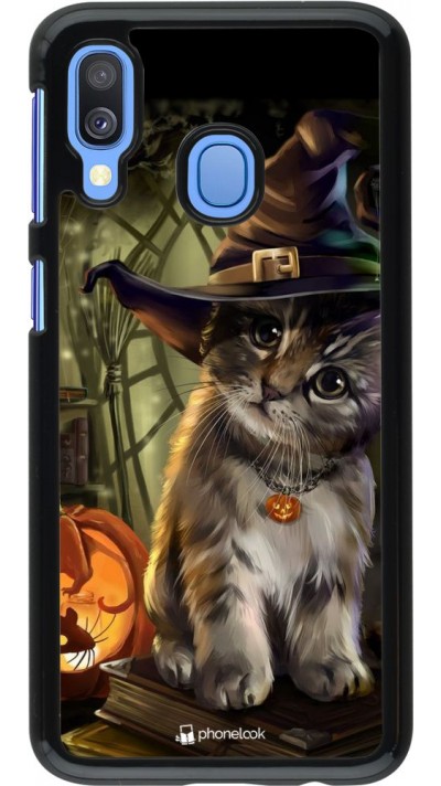Hülle Samsung Galaxy A40 - Halloween 21 Witch cat