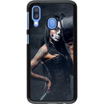 Samsung Galaxy A40 Case Hülle - Halloween 22 Tattooed Girl