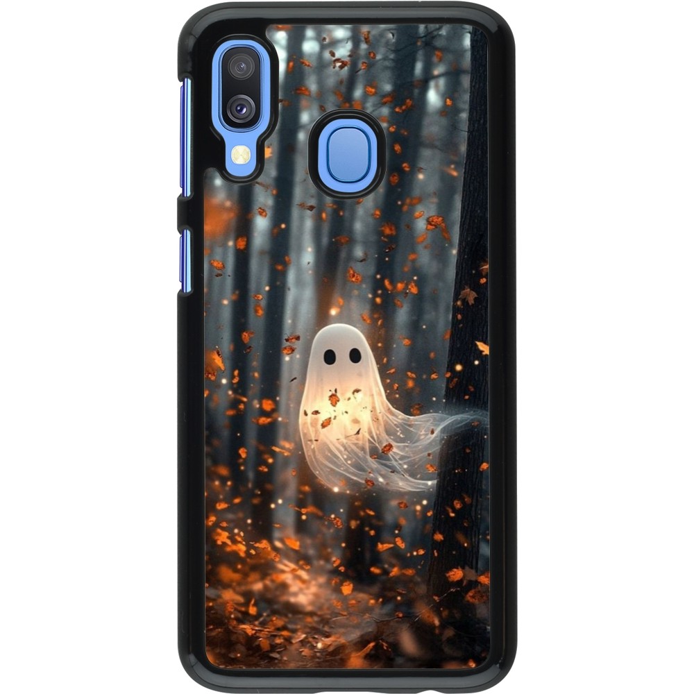 Samsung Galaxy A40 Case Hülle - Halloween 2025 Ghost in the forest
