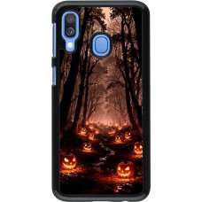 Samsung Galaxy A40 Case Hülle - Halloween 2025 Road of Terrifying Pumpkins