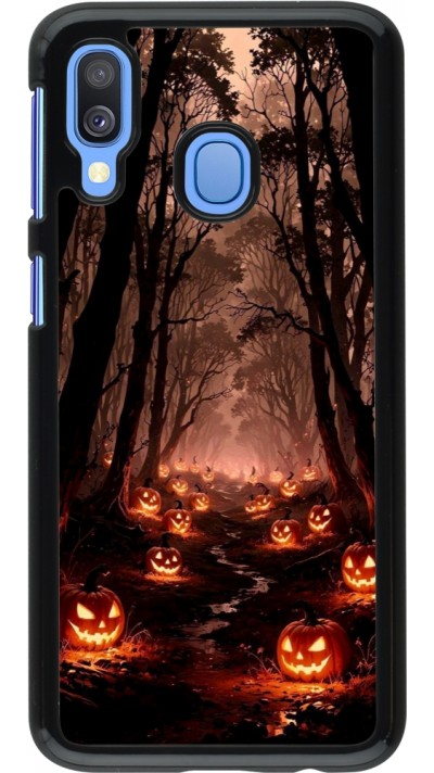 Samsung Galaxy A40 Case Hülle - Halloween 2025 Road of Terrifying Pumpkins