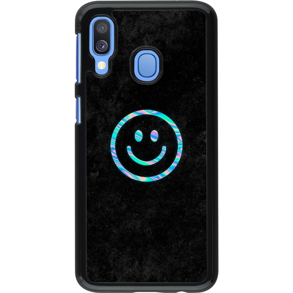 Samsung Galaxy A40 Case Hülle - Happy smiley irisirt