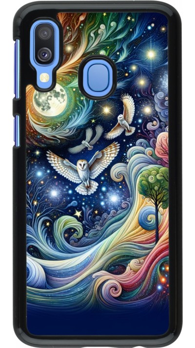 Samsung Galaxy A40 Case Hülle - Fliegender Blumen-Eule