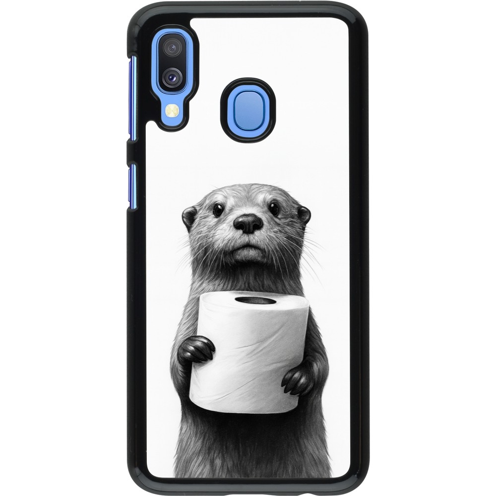 Coque Samsung Galaxy A40 - Loutre papier de toilette