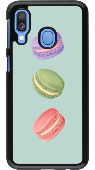 Coque Samsung Galaxy A40 - Macarons on green background