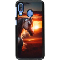 Samsung Galaxy A40 Case Hülle - Majestätischer Sonnenuntergang Pferd